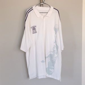 Adidas Men’s 4XL White Polo - special edition Abdul Jabbar